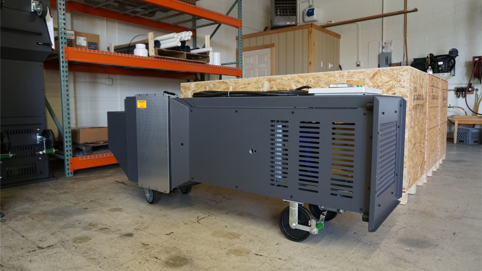 Max Air 2000 air filtration system in the H2O Mechanics shop